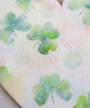 A close-up view of painted shamrocks background 