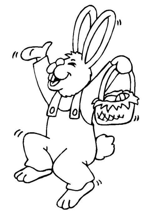 Printable Easter Bunny Coloring Pages Kids