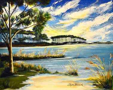 Wall Art - Painting - Western Lake 30A by Steve M Broussard