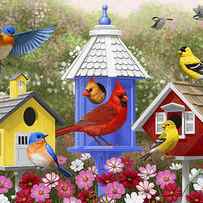 Bird Painting - Primary Colors by Crista Forest