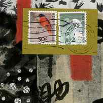 Hong Kong Postage Collage by Carol Leigh