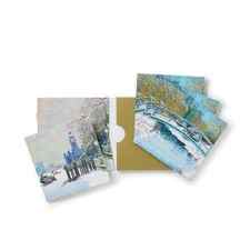 Illustrated Claude Monet Christmas Cards Duo Pack of 6