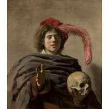 Young Man holding a Skull (Vanitas) Print