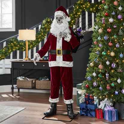 Shop Home Depot's Skeleton Santa Claus