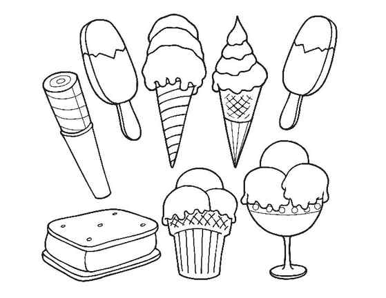 Ice Cream Coloring Pages Free