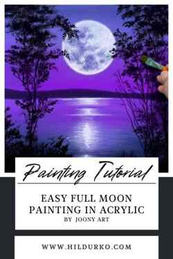 Easy Full Moon Painting, Acrylic Painting #1591