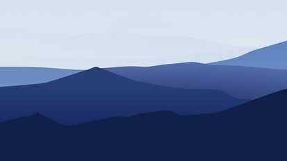 Minimal Mountains Landscape HD wallpaper