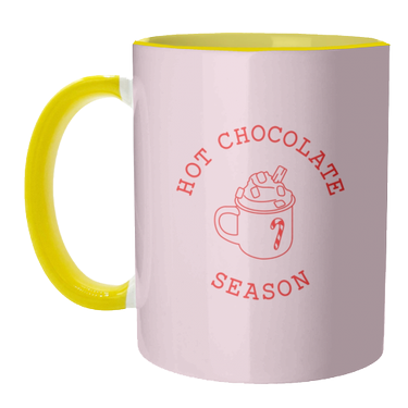 Hot chocolate season - unique mug by The Girl Next Draw