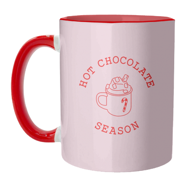 Hot chocolate season - unique mug by The Girl Next Draw