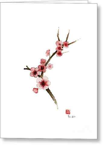 Cherry Blossom Branch Painting, Cherry Blossom Home Decor, Cherry Blossom Wall Decor by Mariusz Szmerdt