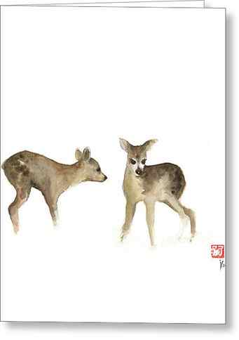 Little Deer Painting, Little Deer Poster, Deer Home Decor, Deer Wall Decor, Watercolor Deer Art by Mariusz Szmerdt