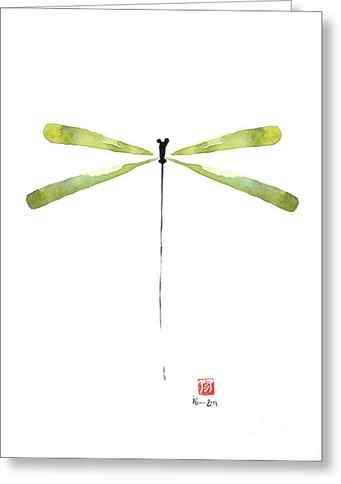 Green Dragonfly Painting, Dragonfly Home Decor, Dragonfly Wall Decor, Dragonfly Grren Sapphire by Mariusz Szmerdt