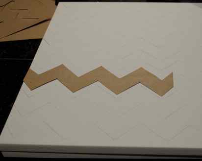 DIY Chevron Canvas Art with Free Printable Stencil