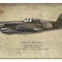 Flying Tiger P-40 Warhawk - Map Background by Craig Tinder