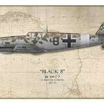 Werner Schroer Messerschmitt Bf-109 - Map Background by Craig Tinder