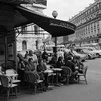 1960s Patrons At Cafe De La Paix by Vintage Images