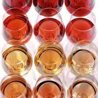 Glasses Of Rose Wine by Romulo Yanes