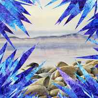 Frozen Lake Tahoe Abstract Collage by Irina Sztukowski