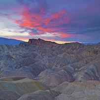 Zabriskie Point At Death Valley In The Evening, Panamint Mountains, Death Valley National Park, California, Usa, America by Brigitte Merz