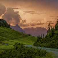 Evening in the Alps by Nailia Schwarz