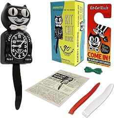 Kit Cat Klock The Original 90th Anniversary Limited Edition with Collectors Box, Black Kit Cat Wall Clock with White Bow T. 