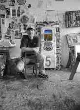 Xanadu artist Dave Newman in his studio. Dave is one of our best-selling artists, and is also one of the hardest-working people I know. If I want to reach Dave just about any time of the day or night, I call his studio where I