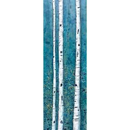 Silent Breeze, encaustic birch tree painting by Brenda Walker at Effusion Art Gallery in Invermere