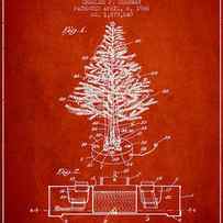 Christmas Tree Lighting Patent from 1926 - Red by Aged Pixel