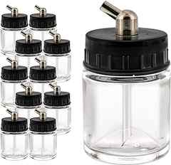 Teensery 12 Pcs Empty Clear Glass Bottles with Screw Aluminum Cap Mini Container Jars for Essential Oil Powders Cream Oint. 