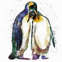 Penguin Couple by Marian Voicu
