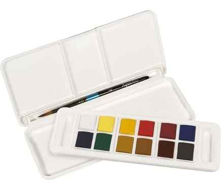 Daler-Rowney Aquafine 12-pc Watercolor Travel Set