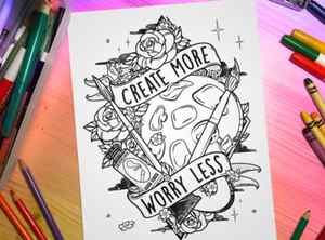 Creat More Worry Less Virtual Coloring Event