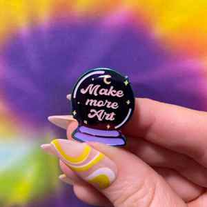 Make More Art Enamel Pin