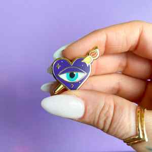 Eye Love Painting Enamel Pin