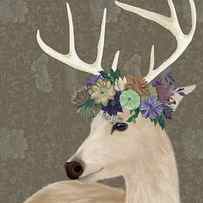 Deer Bohemian 1 Portrait by Fab Funky