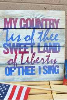 4th of july sign art