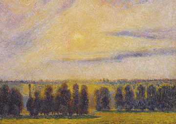 Sunset at Eragny by Camille Pissarro