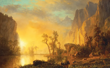 Albert Bierstadt - Sunset in the Rockies