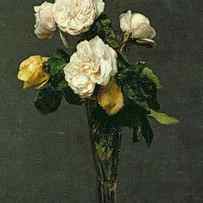 Roses in a Champagne Flute by Ignace Henri Jean Fantin-Latour