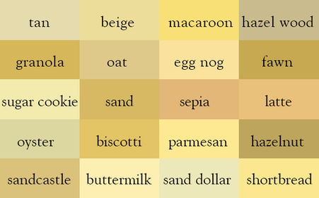 20 color names for tan