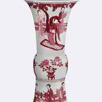 Chinoiserie Vase Dancer Red by Fab Funky