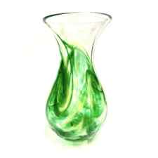 Medium Green Art Glass Vase