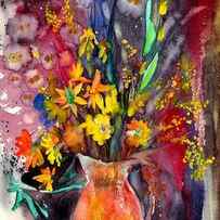 Flowers In An Antique Vase by Suzann Sines