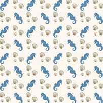 Seahorse and Shells Pattern by Christina Rollo