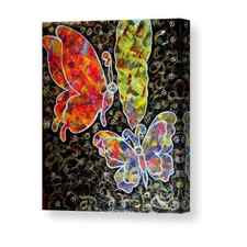 Whimsical Painting- Colorful Butterflies Canvas Print / Canvas Art by Priyanka Rastogi
