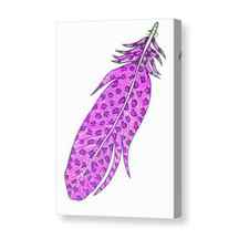 Purple Feather Canvas Print / Canvas Art by Priyanka Rastogi