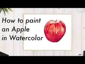 Watercolor Painting Apple Illustration SPEED PAINT