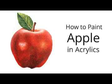 How To Paint Apple in Acrylics