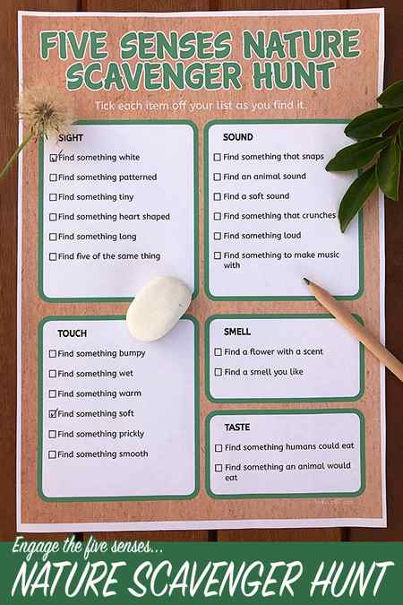 Nature Scavenger Hunt Printable