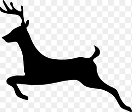 Reindeer Santa Claus Rudolph Silhouette, deer head silhouette, Reindeer, Silhouette png thumbnail